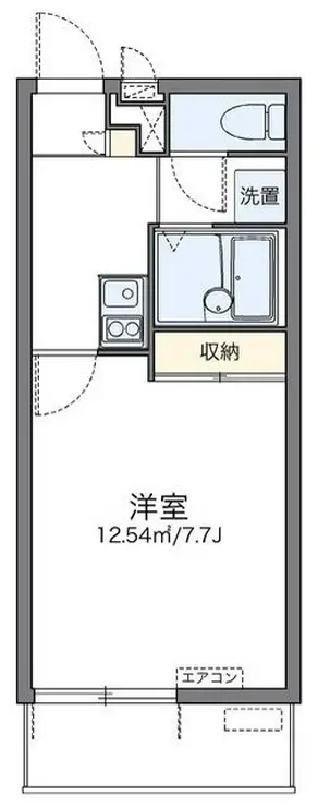 レオパレスルナ ルミエール与野 3階階 間取り