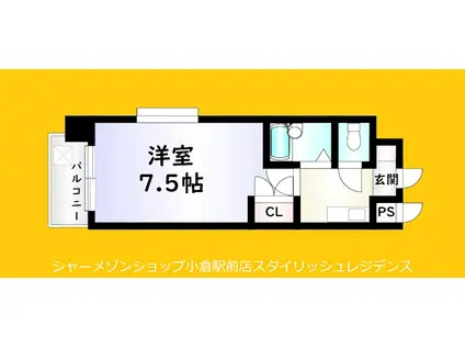 リファレンス北方I(1K/5階)の間取り写真