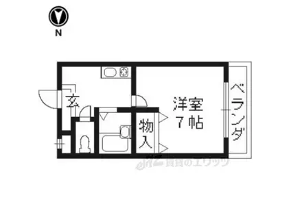 メゾンエンジュ(1K/1階)の間取り写真