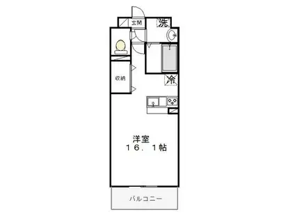 フォルテ(1K/4階)の間取り写真