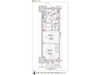 ガーラ・ステーション川崎平間(2K/5階)の間取り写真