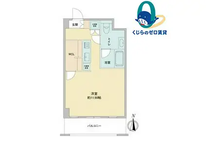 エルブ浄心(ワンルーム/7階)の間取り写真