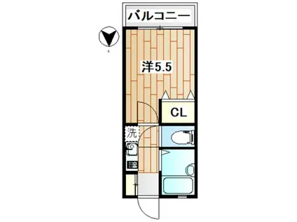 リヴェールティーケー 2(1K/1階)の間取り写真