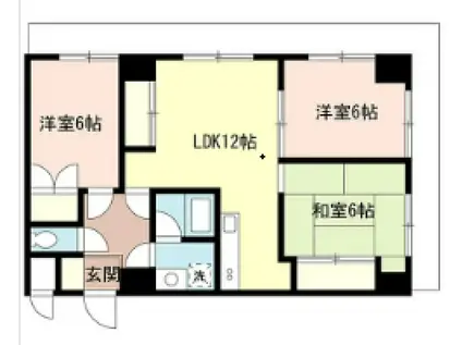 アゼイリアガーデン(3LDK/4階)の間取り写真