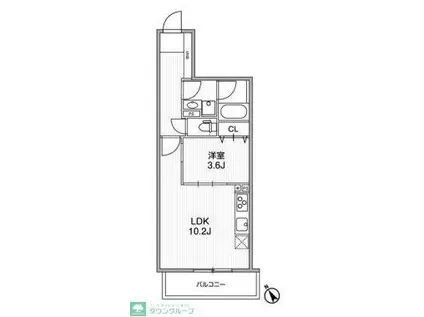 GRANDUO世田谷16(1LDK/2階)の間取り写真