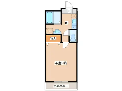 メゾン桂(1K/2階)の間取り写真