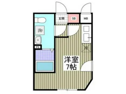 ジニアールコート西尾久(ワンルーム/4階)の間取り写真