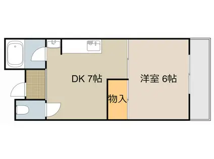 藤村ハイツII(1DK/1階)の間取り写真