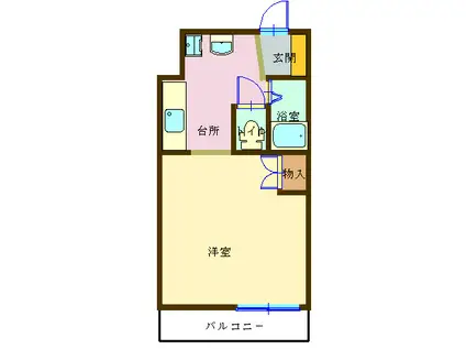 太平洋プラザ(1K/3階)の間取り写真