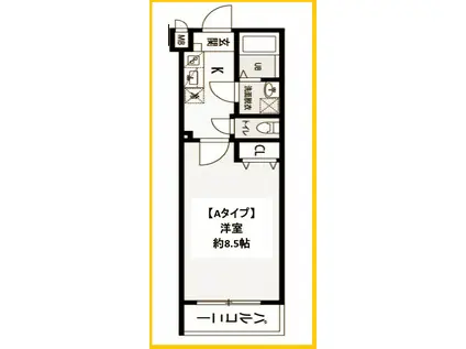 SKY NAGATSUTA(1K/3階)の間取り写真