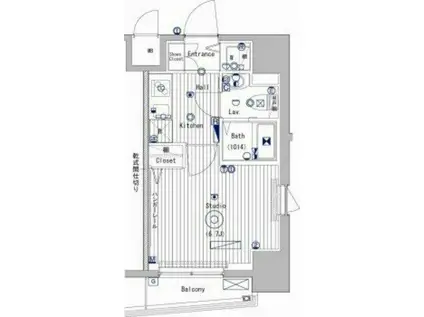 ガーラ・グランディ北池袋(1K/7階)の間取り写真