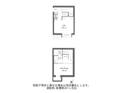 LEGALAND初台(1LDK/1階)の間取り写真