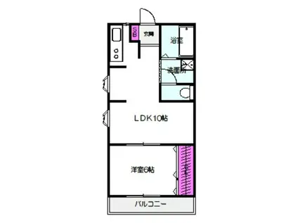 ミライ ハイム(2DK/2階)の間取り写真