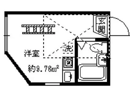 クレールメゾン代々木上原B(ワンルーム/2階)の間取り写真