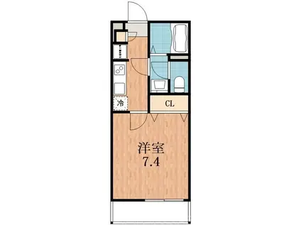 リブリ西今川(1K/1階)の間取り写真