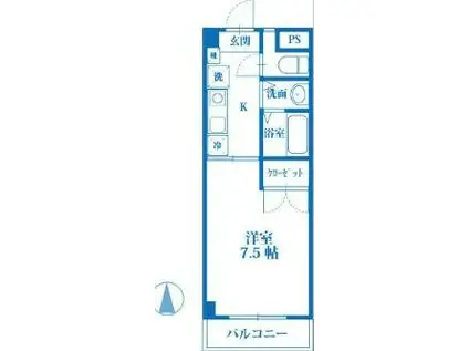 MK ハウス(1K/2階)の間取り写真