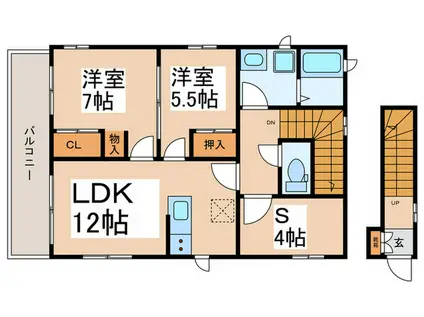 亀戸5丁目戸建(2SLDK/1階)の間取り写真