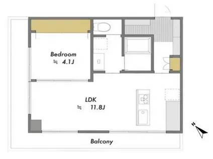 シティマンション赤坂(1LDK/8階)の間取り写真