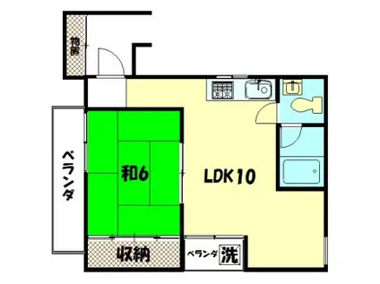 ライス88(1LDK/5階)の間取り写真