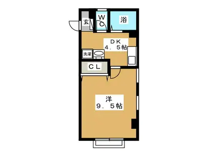 グレース・本郷(1DK/2階)の間取り写真