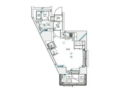 ル・リオン新宿落合(ワンルーム/7階)の間取り写真