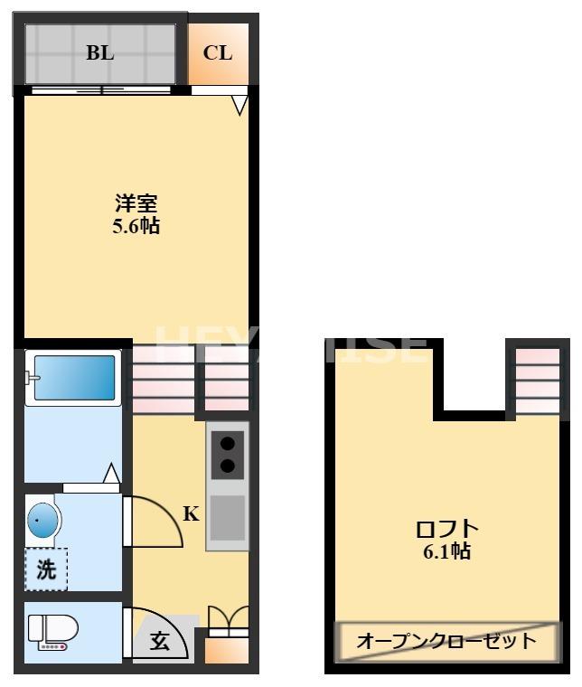 MODERN PALAZZO ISAHAYA IO(1SK/1階)の間取り写真