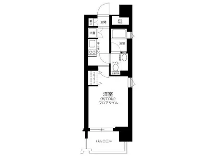 アクロス目黒(1K/4階)の間取り写真