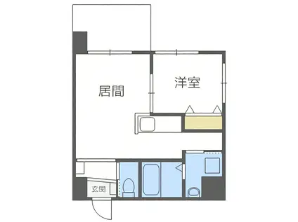 モルティーニ表参道(1LDK/3階)の間取り写真