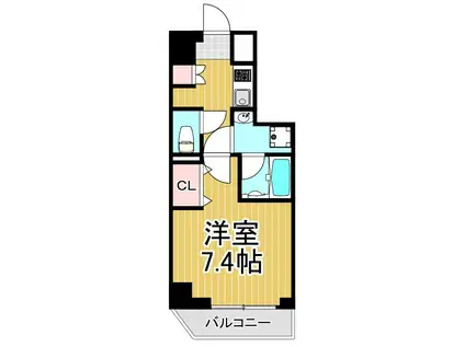 HYS KAMEARI(1K/8階)の間取り写真