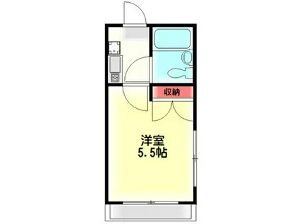 プチメゾン中央(1K/1階)の間取り写真