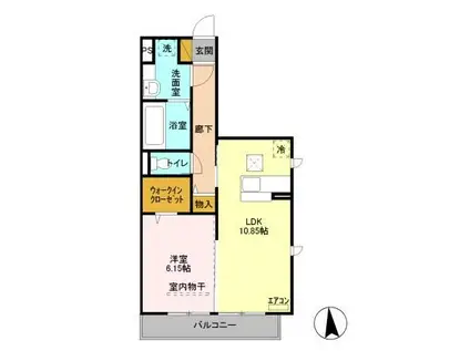 D-ROOM A(1LDK/1階)の間取り写真