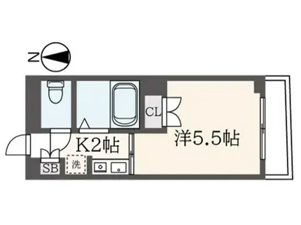 G・Aステージ三ツ境(1K/4階)の間取り写真