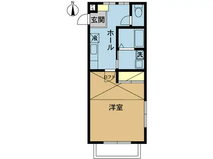 BEANS(1K/2階)の間取り写真