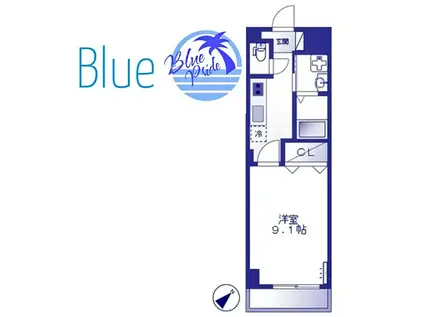 リバレイン(1K/2階)の間取り写真