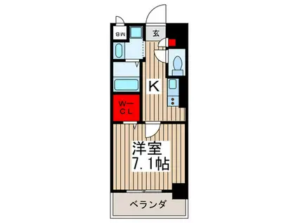 AZZURRO(1K/2階)の間取り写真