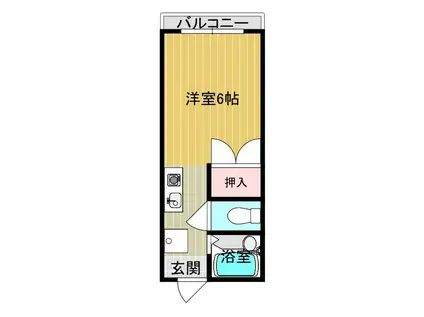 ヴェントノールB(ワンルーム/1階)の間取り写真