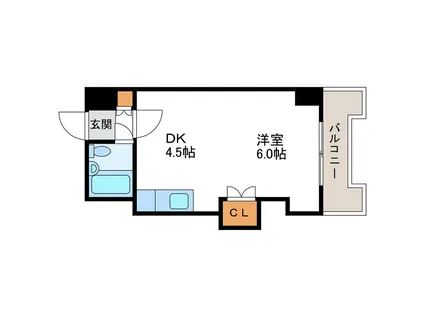 シティハイムN18(1DK/5階)の間取り写真