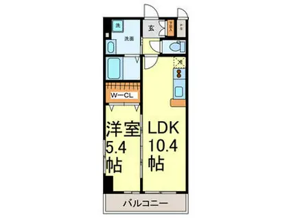 マイアトリア栄(1LDK/9階)の間取り写真