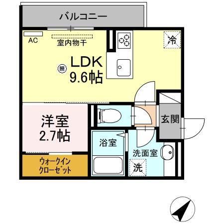 アネックス五番館(1LDK/2階)の間取り写真