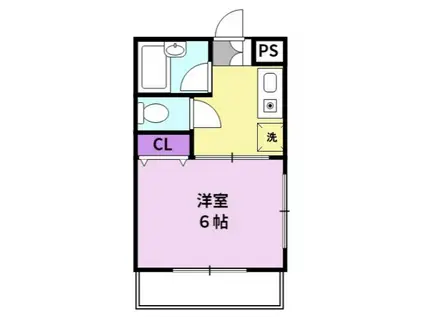 ピュア松本(1K/3階)の間取り写真