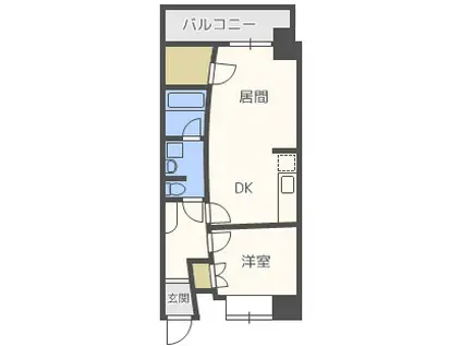 URBAN FLATS中之島(1LDK/6階)の間取り写真