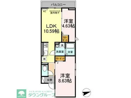 セジュール西台4(2LDK/3階)の間取り写真