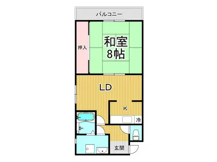 稲葉TMハイツ(1LDK/5階)の間取り写真