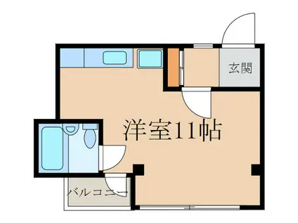 エクセル井上(ワンルーム/3階)の間取り写真