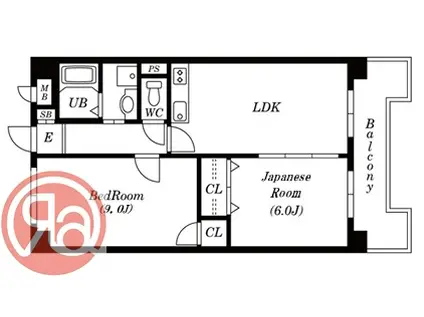 ブルームコートII(2LDK/2階)の間取り写真