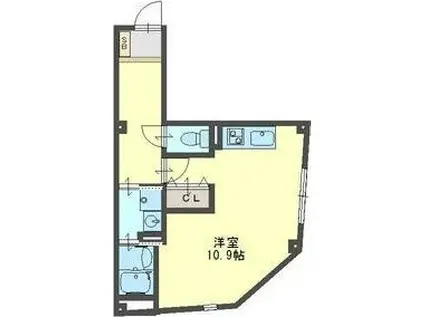 ブルーム関大前(1K/2階)の間取り写真