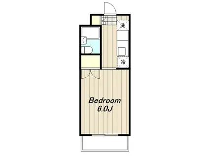 津久井セントラルハイツ(1K/2階)の間取り写真