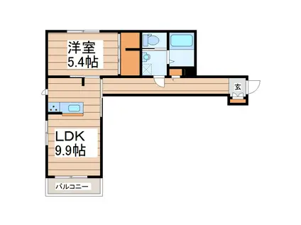 ステラYJS(1LDK/3階)の間取り写真