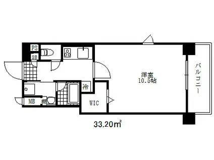 シュロス フォン アイン(1K/6階)の間取り写真
