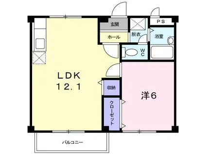 シティハイツ立石(1LDK/2階)の間取り写真